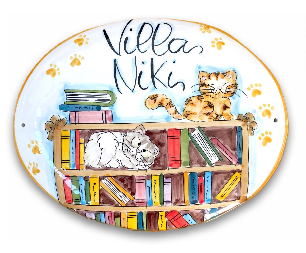 Targa fuori porta Famiglia in ceramica di Vietri