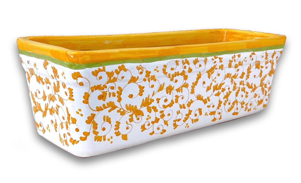 Fioriera rettangolare in ceramica di Vietri