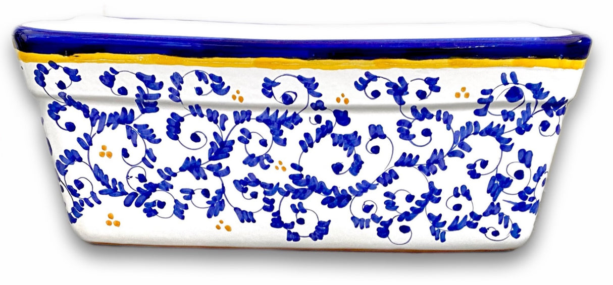 Fioriera rettangolare in ceramica di Vietri