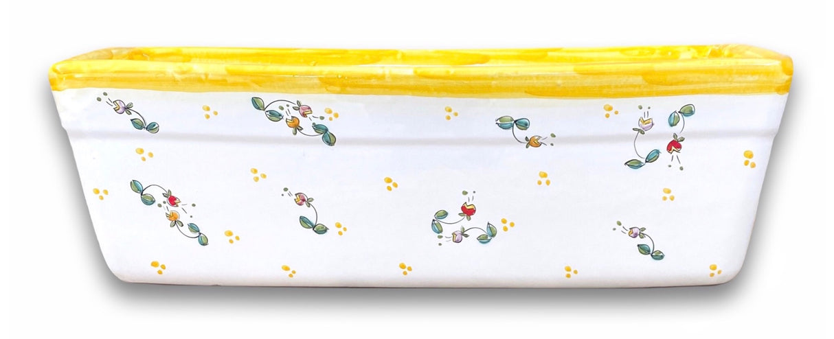 Fioriera rettangolare in ceramica di Vietri