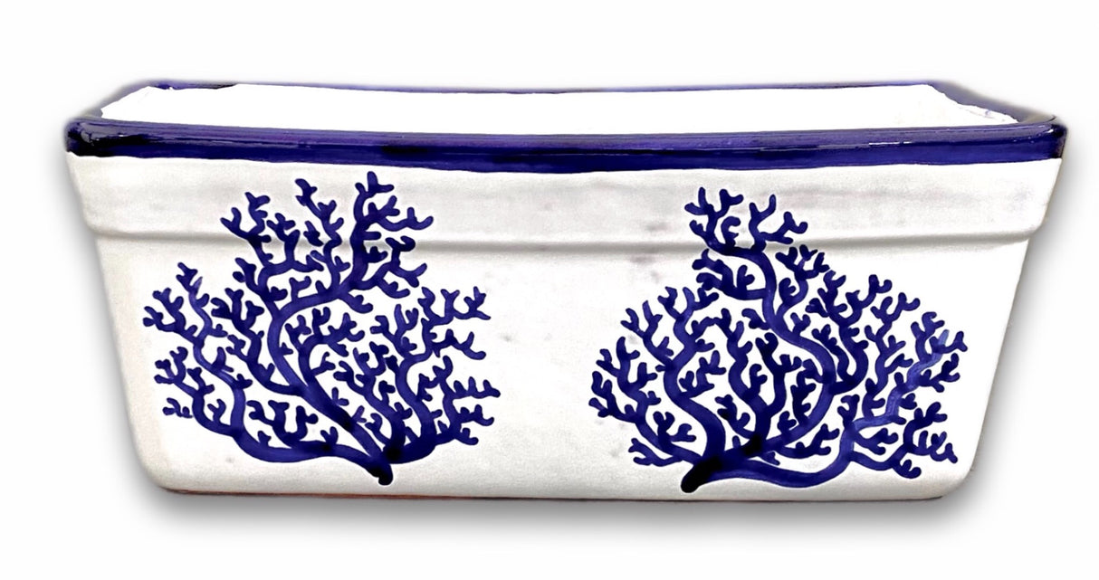 Fioriera rettangolare in ceramica di Vietri