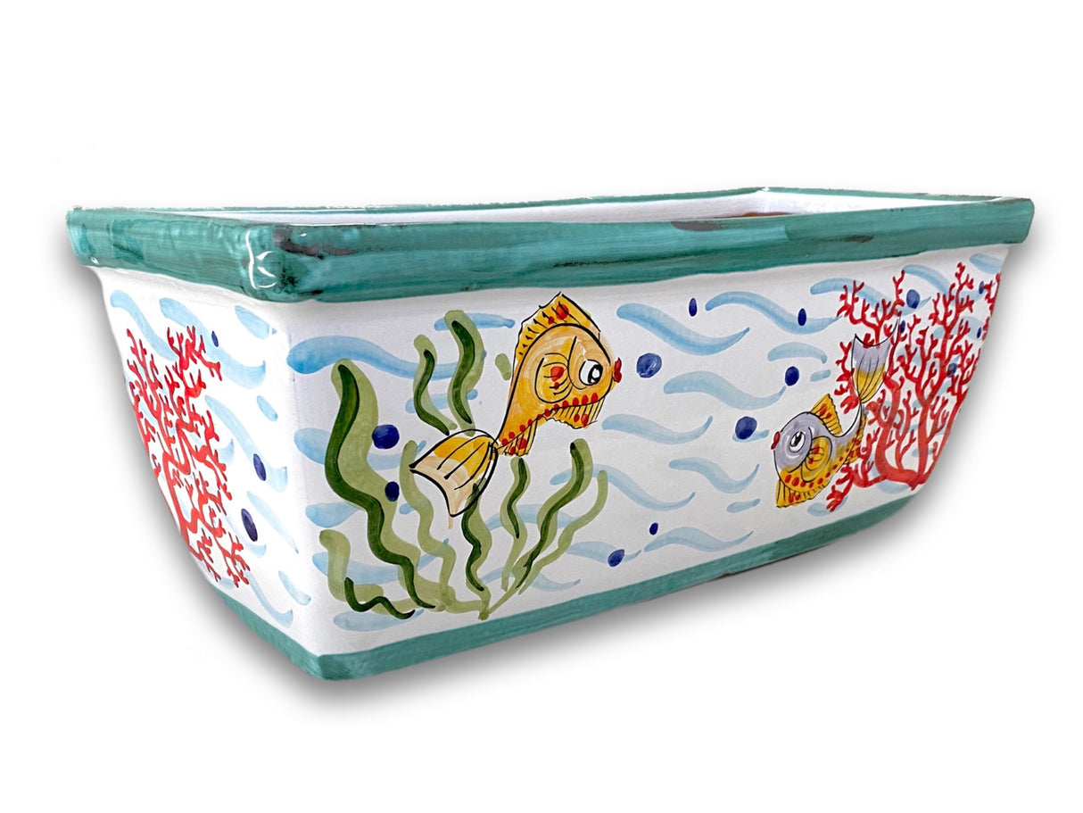 Fioriera Rettangolare in Ceramica Vietrese