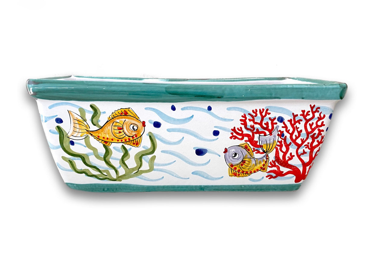 Fioriera rettangolare in ceramica di Vietri