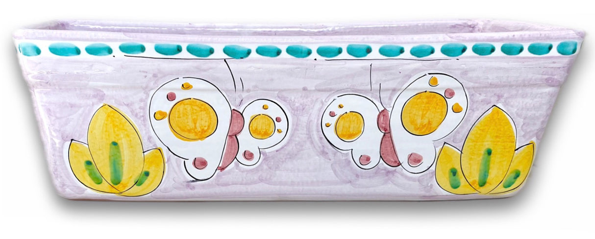 Fioriera rettangolare in ceramica di Vietri