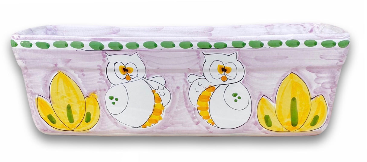 Fioriera rettangolare in ceramica di Vietri