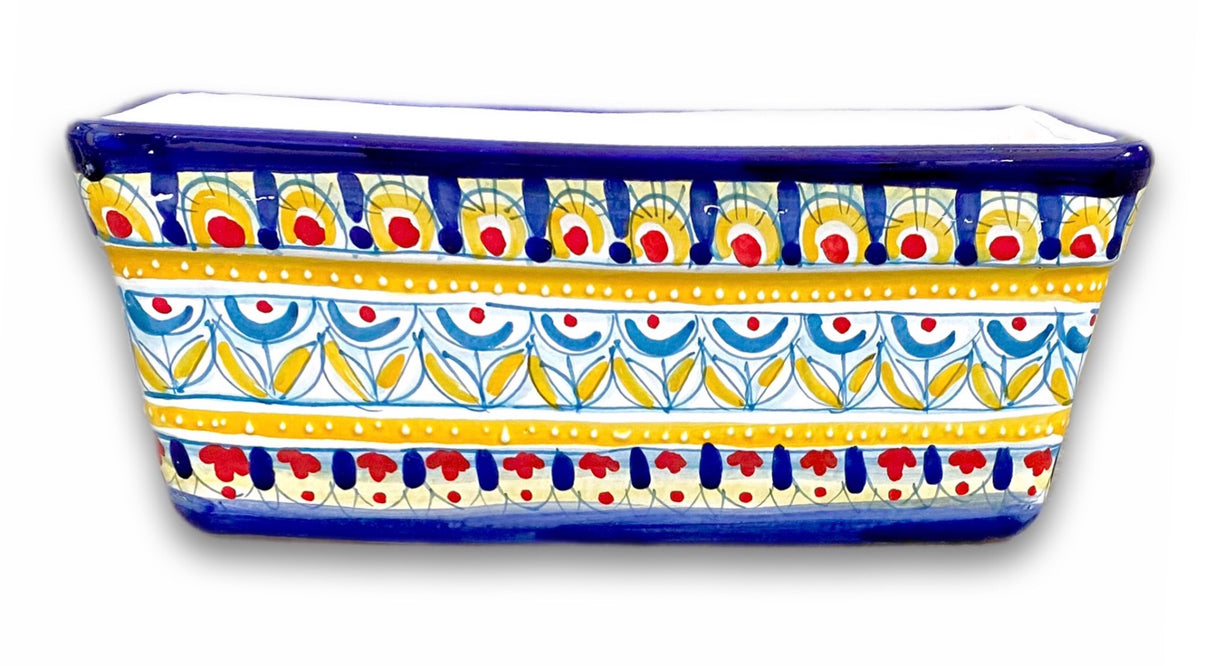 Fioriera rettangolare in ceramica di Vietri