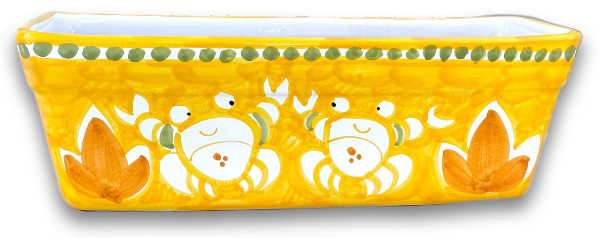 Fioriera rettangolare in ceramica di Vietri