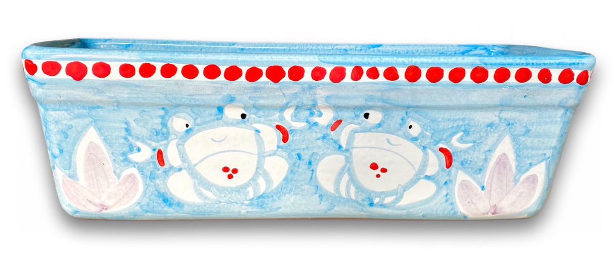 Fioriera rettangolare in ceramica di Vietri