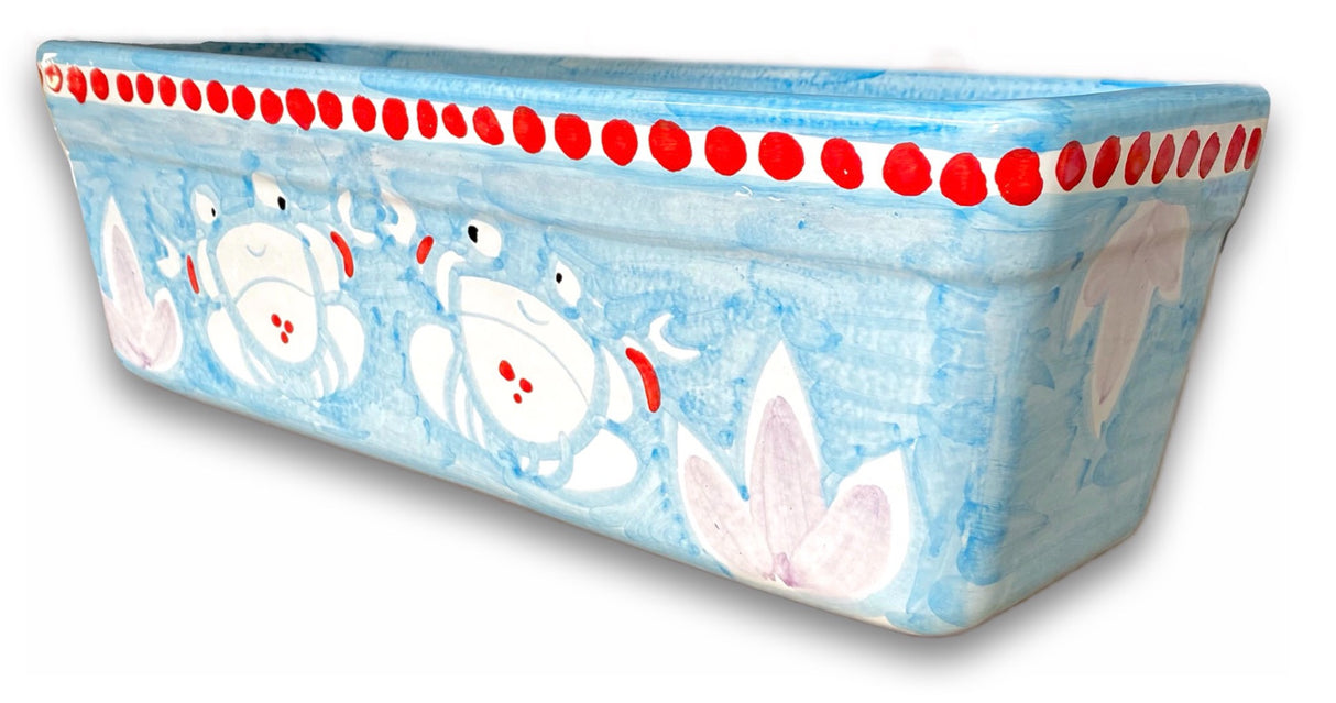 Fioriera rettangolare in ceramica di Vietri