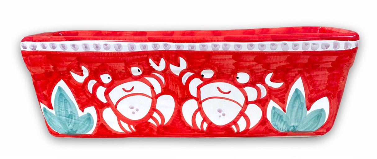 Fioriera rettangolare in ceramica di Vietri