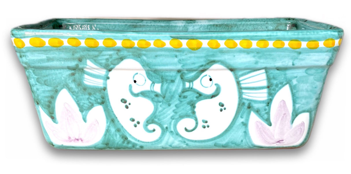 Fioriera rettangolare in ceramica di Vietri