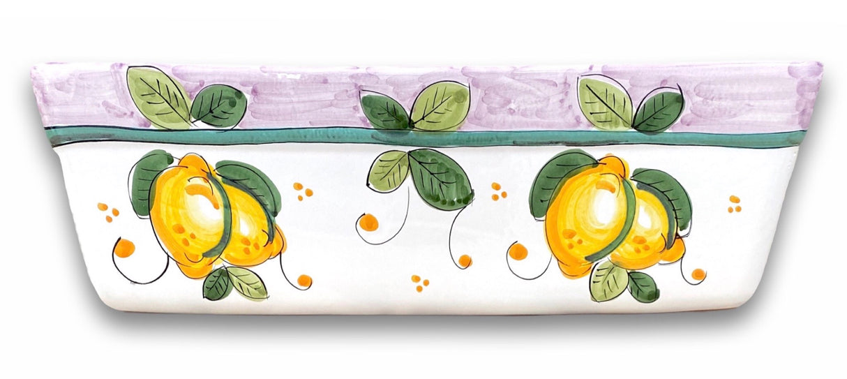 Fioriera rettangolare in ceramica di Vietri