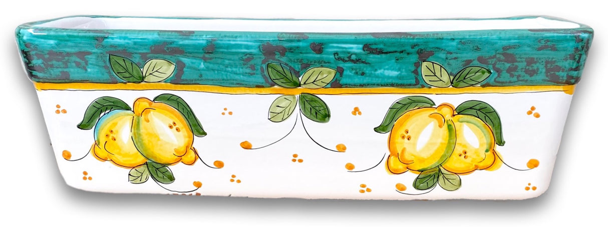 Fioriera rettangolare in ceramica di Vietri