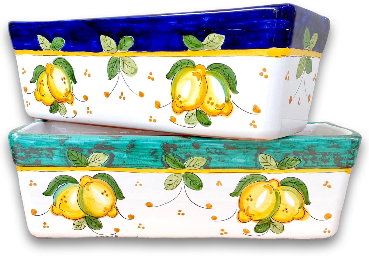 Fioriera rettangolare in ceramica di Vietri