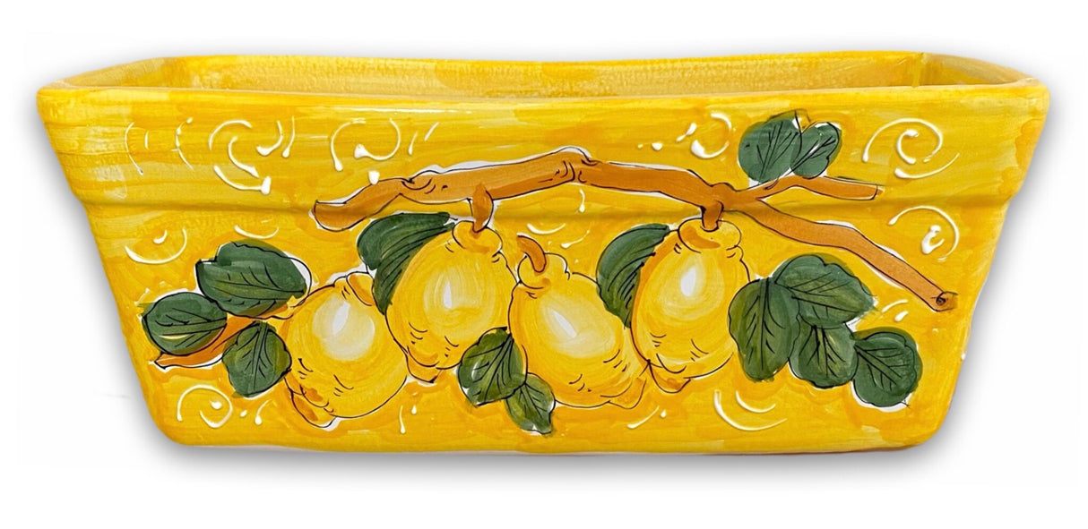 Fioriera rettangolare in ceramica di Vietri