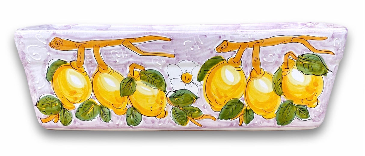 Fioriera rettangolare in ceramica di Vietri