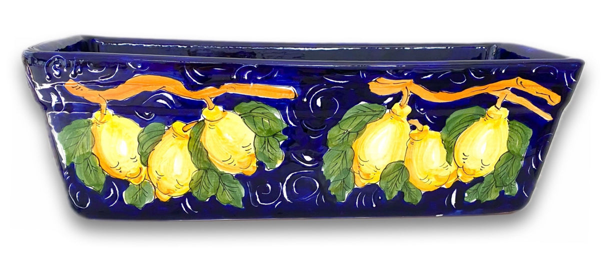 Fioriera rettangolare in ceramica di Vietri