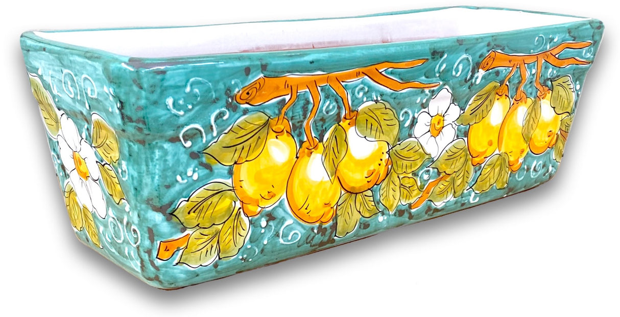 Fioriera rettangolare in ceramica di Vietri