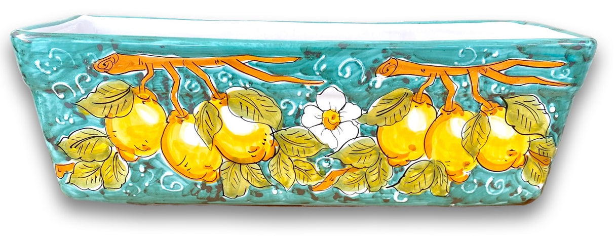 Fioriera rettangolare in ceramica di Vietri