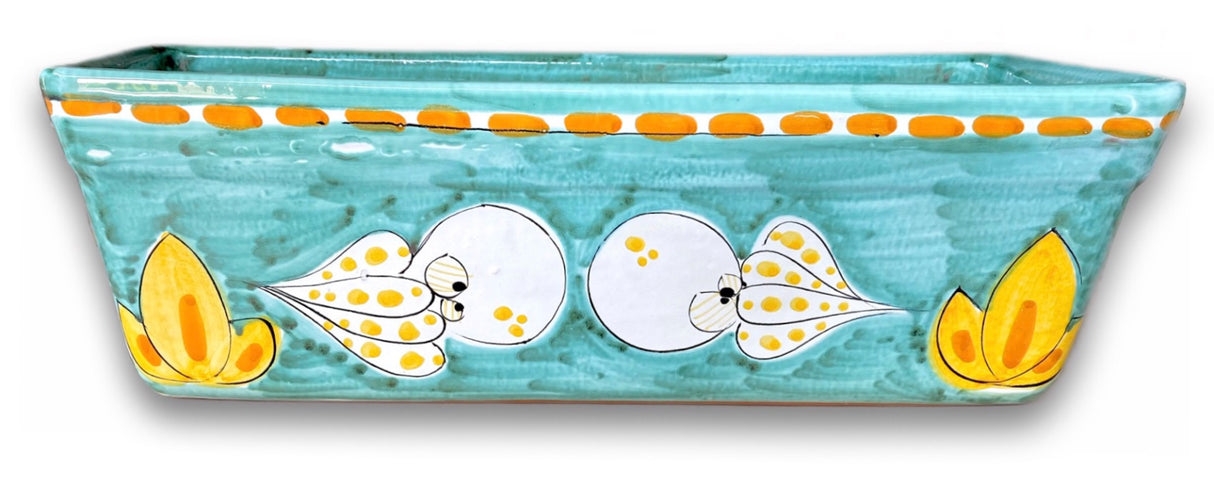 Fioriera rettangolare in ceramica di Vietri