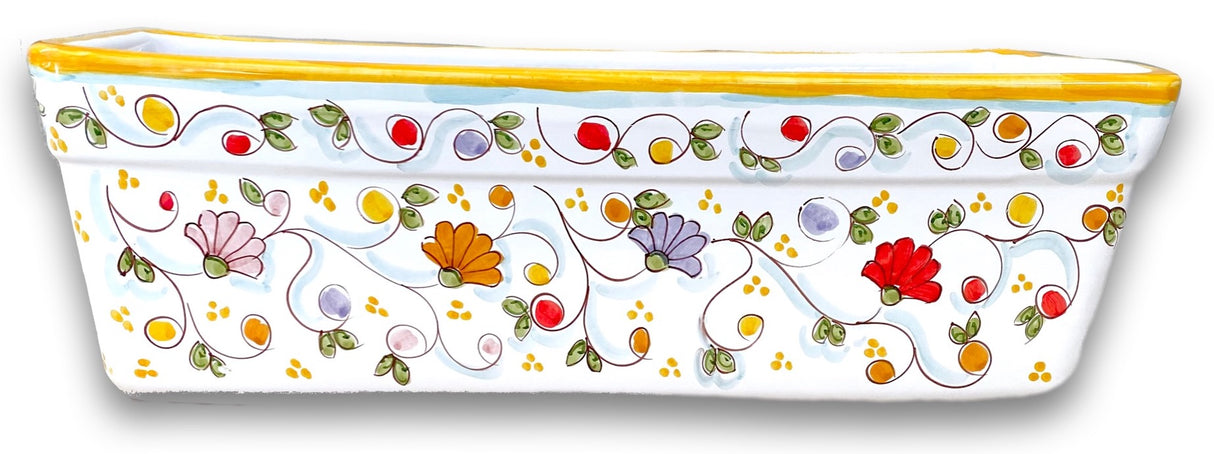 Fioriera rettangolare in ceramica di Vietri