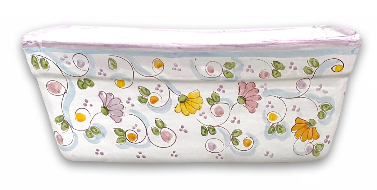 Fioriera rettangolare in ceramica di Vietri