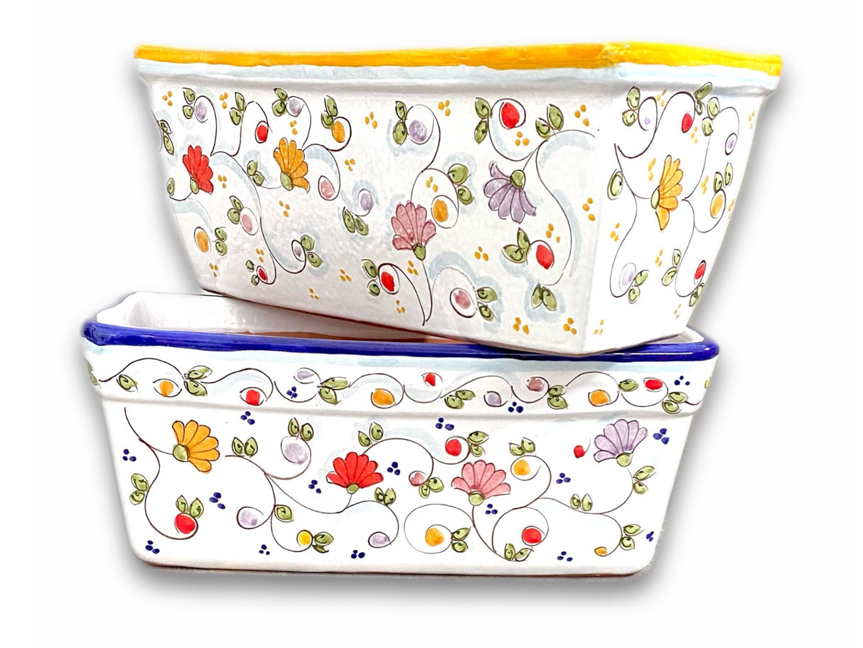 Fioriera rettangolare in ceramica di Vietri