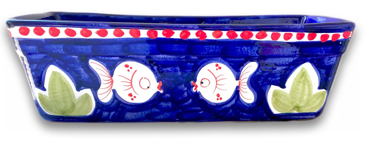 Fioriera rettangolare in ceramica di Vietri