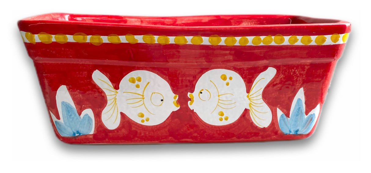 Fioriera rettangolare in ceramica di Vietri