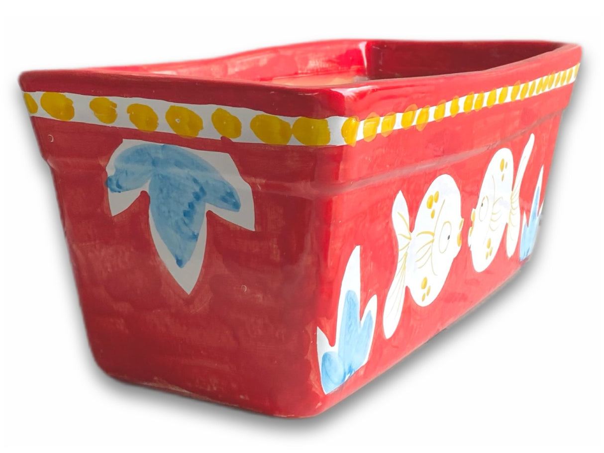 Fioriera rettangolare in ceramica di Vietri