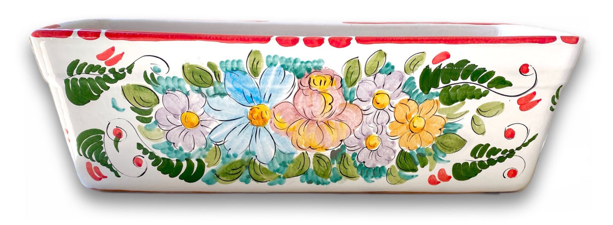 Fioriera rettangolare in ceramica di Vietri