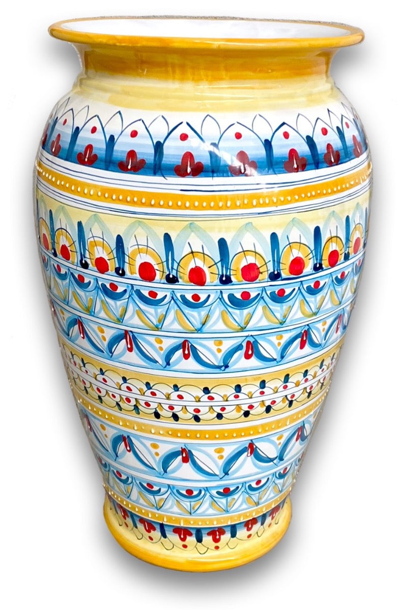 Porta ombrelli svasato in ceramica di Vietri