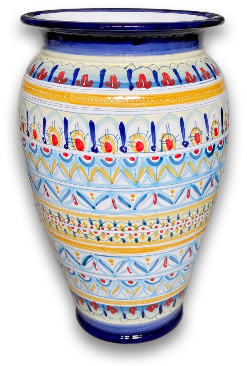 Porta ombrelli svasato in ceramica di Vietri