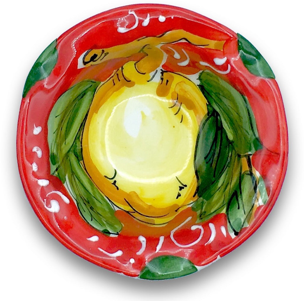 Posacenere con bordo in ceramica vietrese