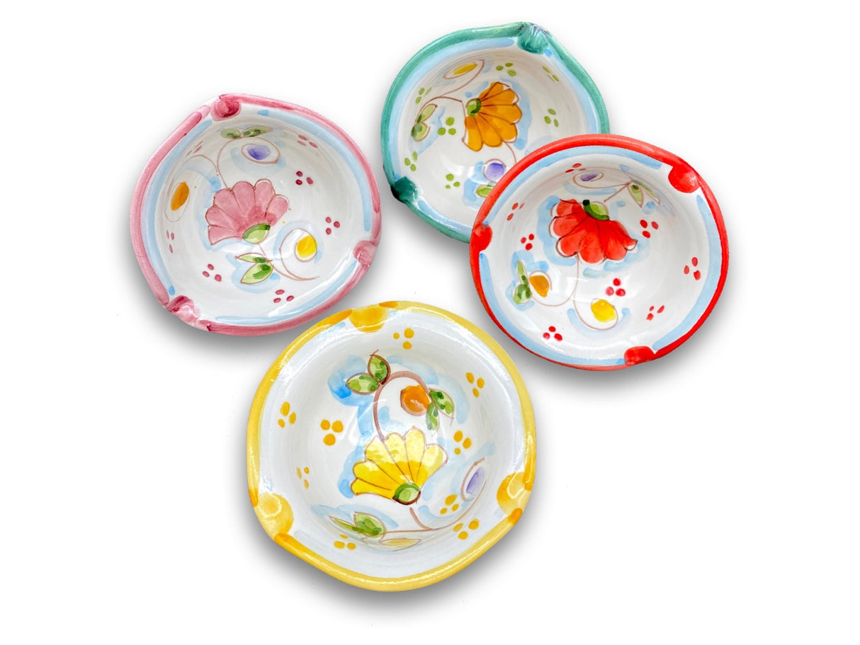 Posacenere con bordo in ceramica vietrese