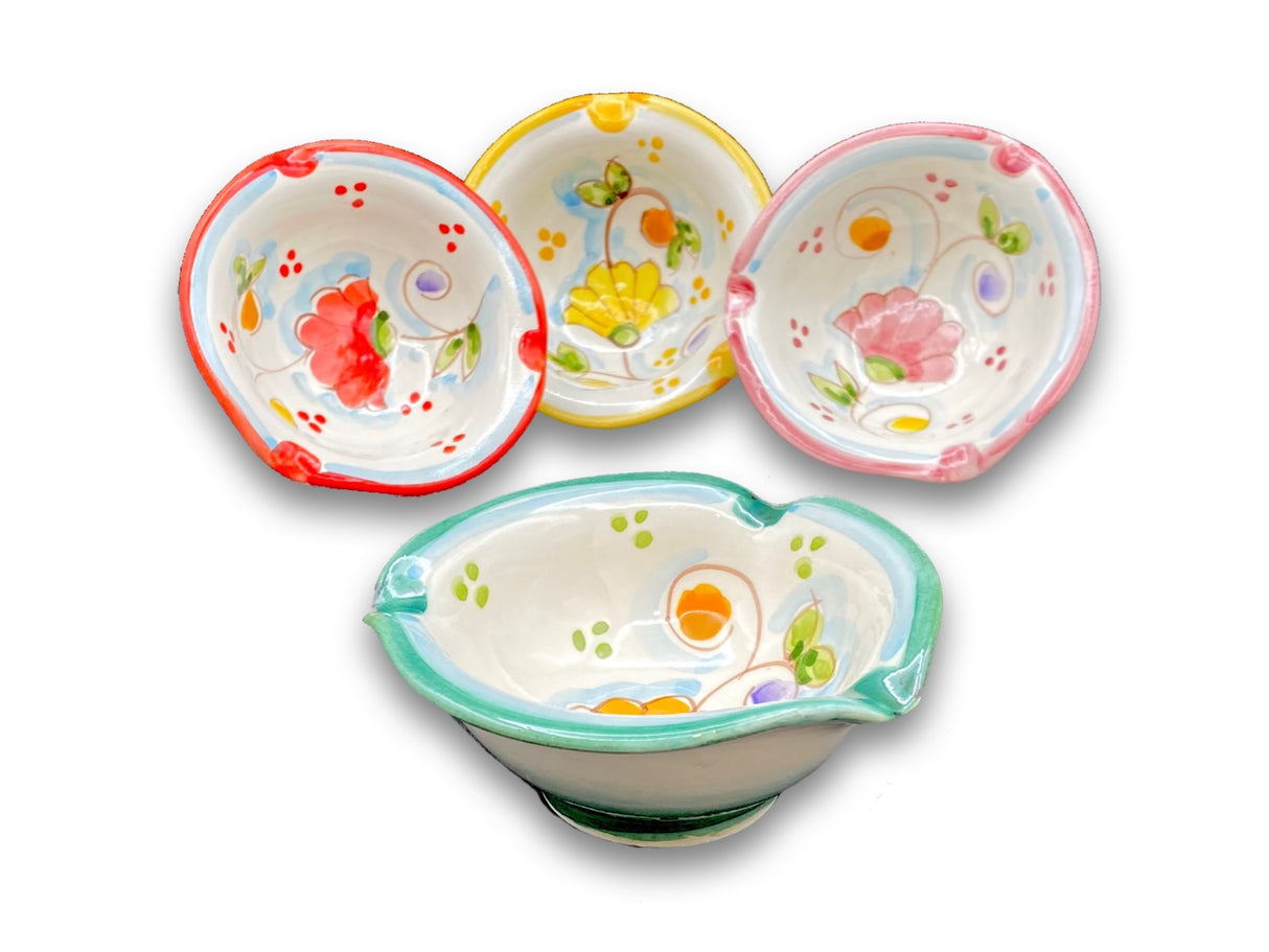 Posacenere con bordo in ceramica vietrese