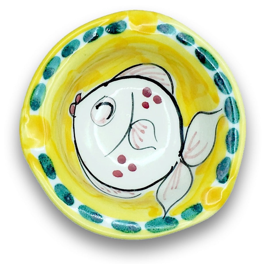 Posacenere con bordo in ceramica vietrese