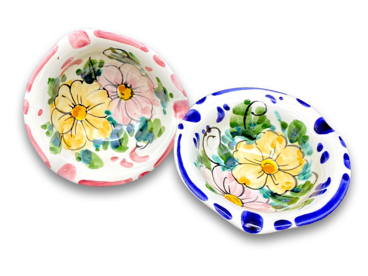 Posacenere con bordo in ceramica vietrese