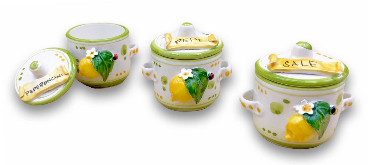 Barattolino Porta Spezie in Ceramica Vietrese