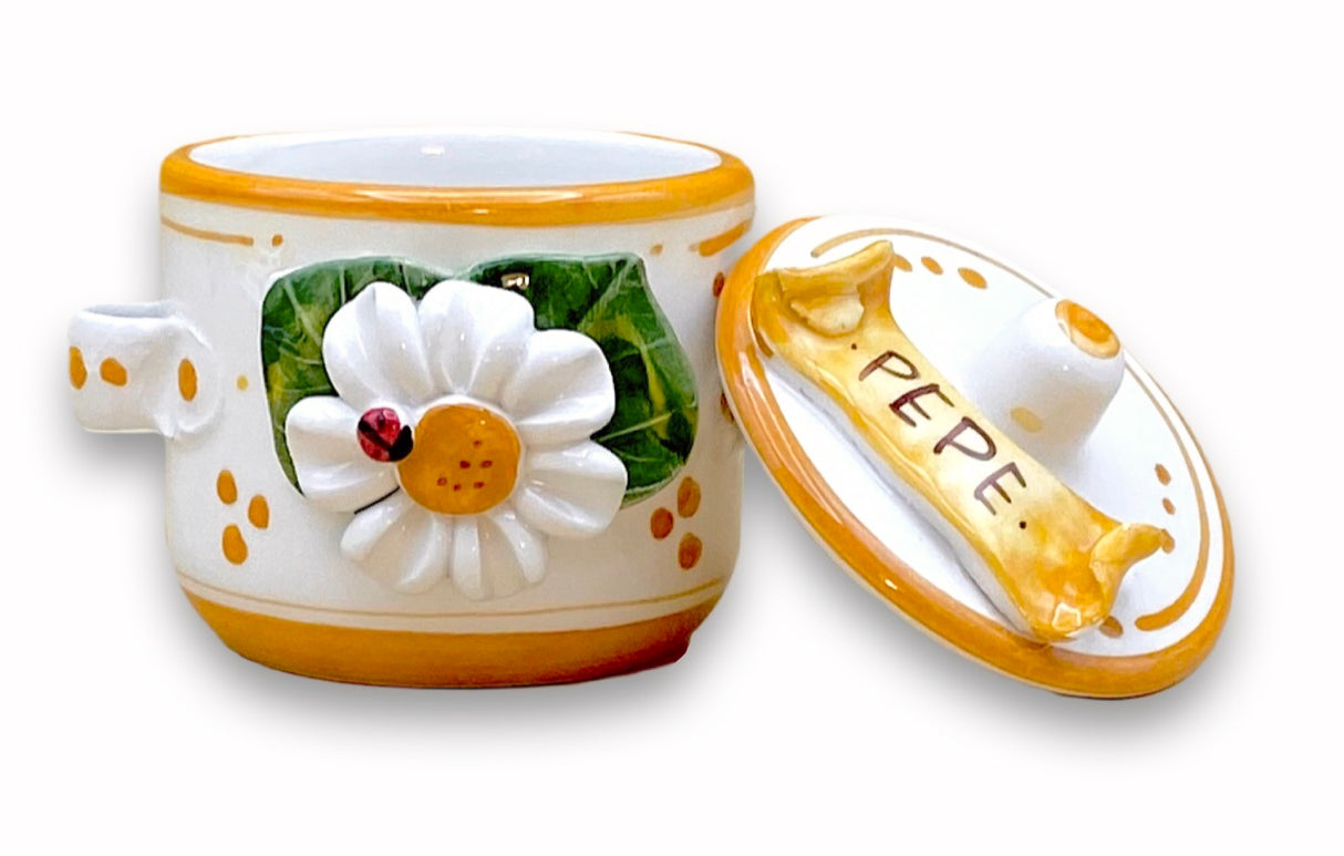 Barattolino Porta Spezie in Ceramica Vietrese