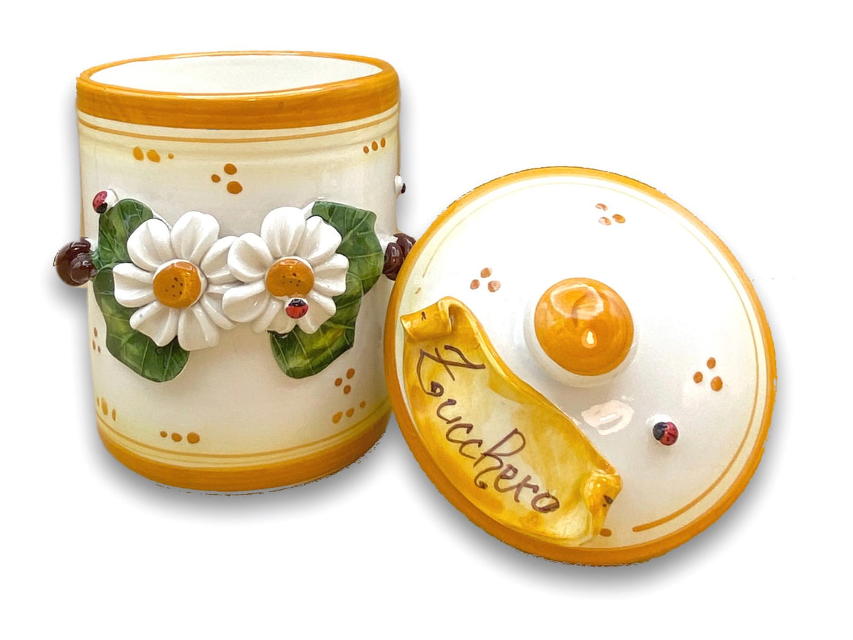 Barattolo in ceramica di Vietri Linea Margherite