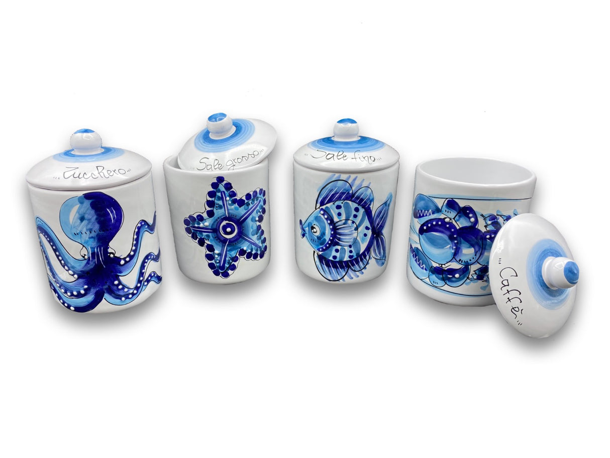 Barattolo in ceramica di Vietri Linea Mare Magnum