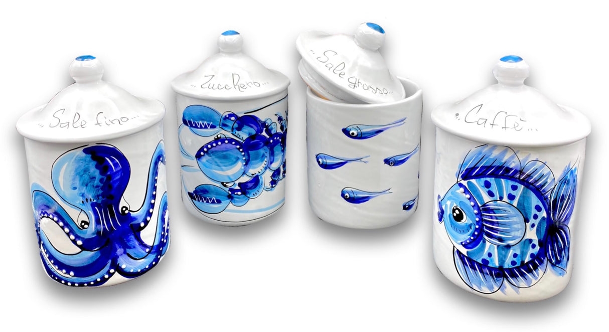 Barattolo in Ceramica Vietrese con guarnizione