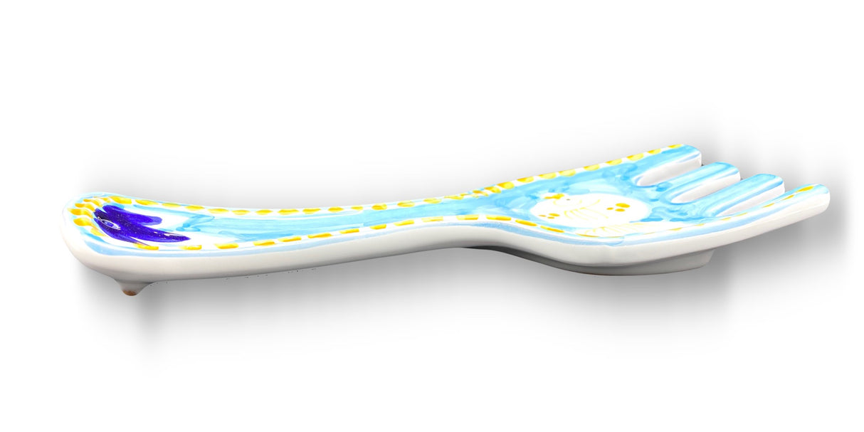 Poggiamestolo a forchetta in ceramica di Vietri