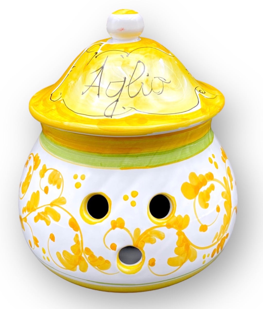 Porta aglio forato in ceramica di Vietri