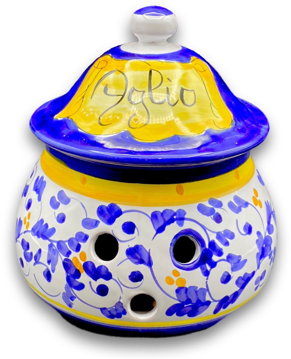 Porta aglio forato in ceramica di Vietri