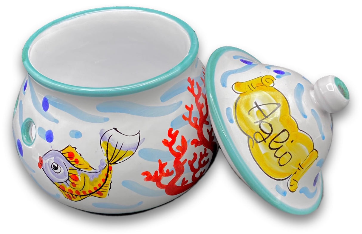 Porta aglio forato in ceramica di Vietri