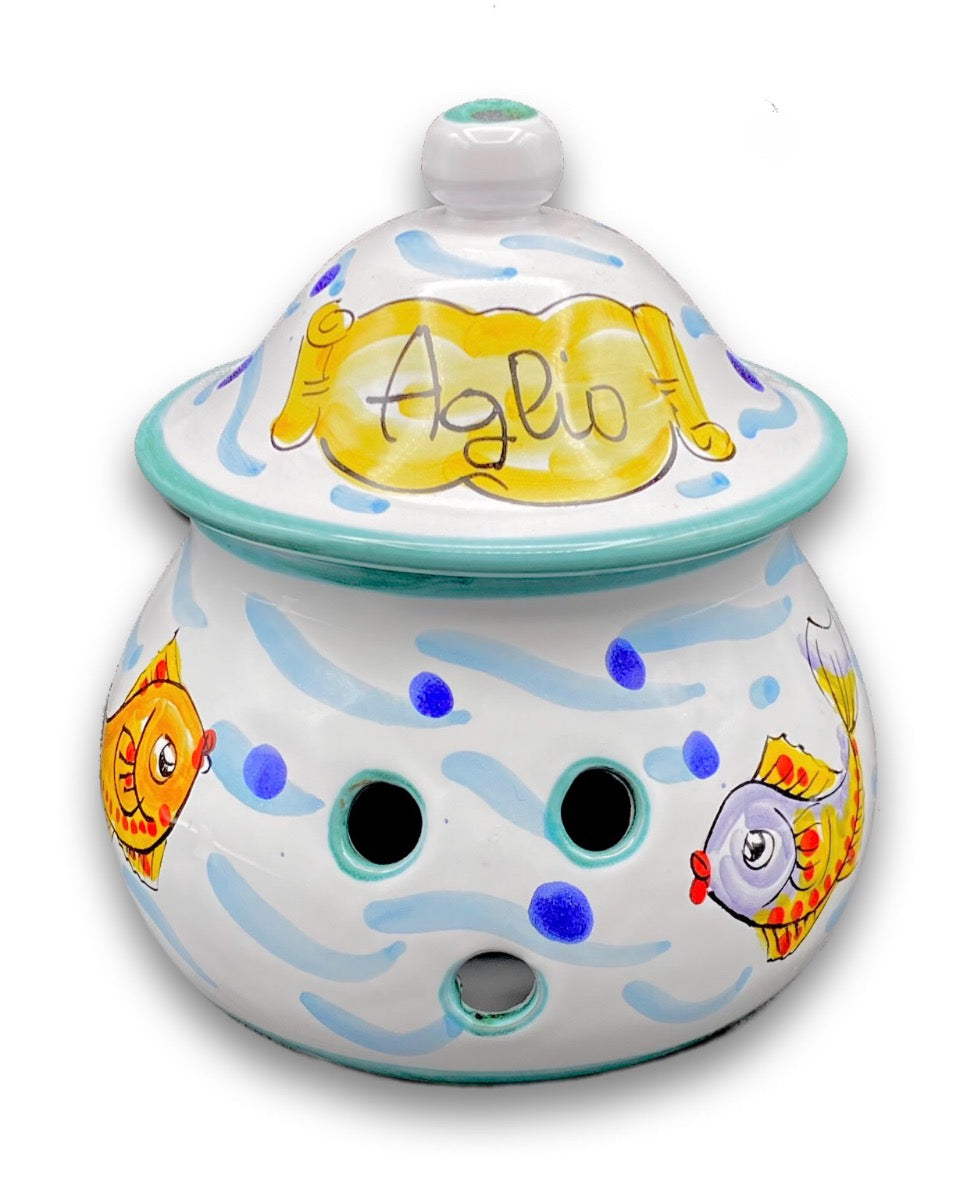 Porta aglio forato in ceramica di Vietri