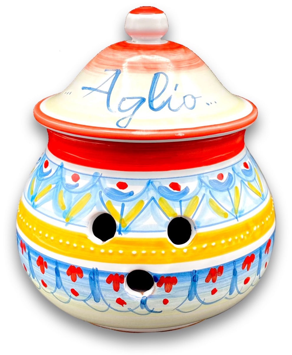 Porta aglio forato in ceramica di Vietri