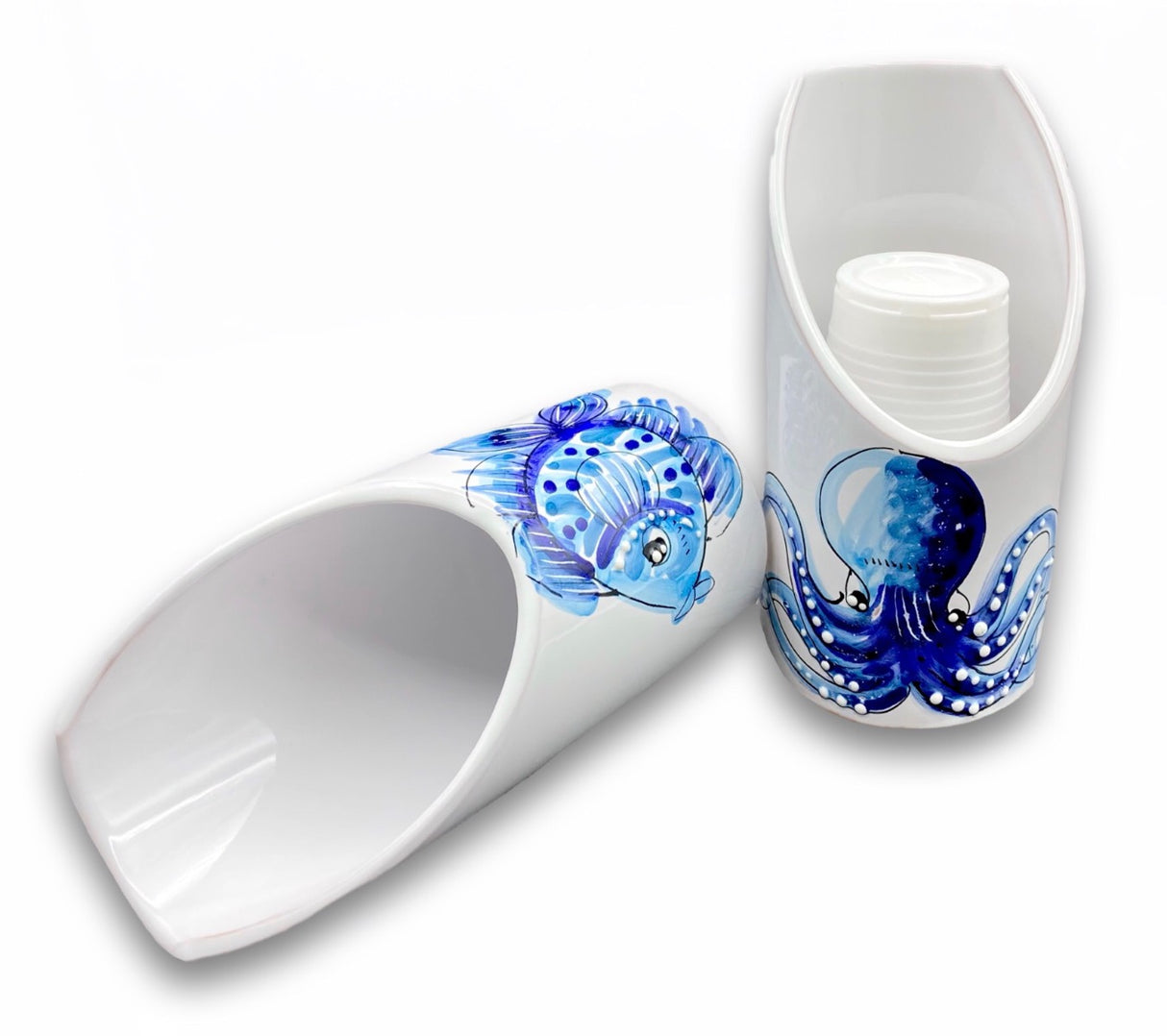 Porta Bicchieri in ceramica vietrese MARE MAGNUM